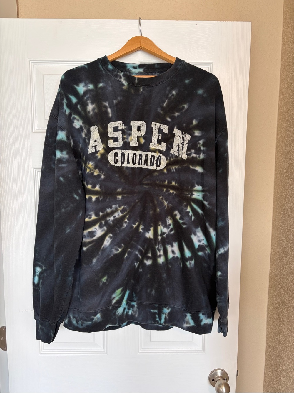 Aspen Colorado Tie Dye Sweatshirt Powder Snowboard Ski Bum Mountain XL XXL